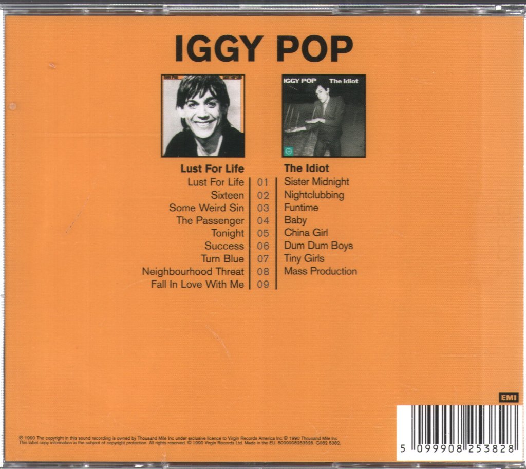 Iggy Pop - Lust For Life / The Idiot - Double Cd
