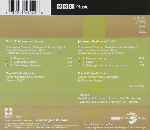 David Oistrach - Tchaikovsky / Brahms - Violin Concertos - Cd