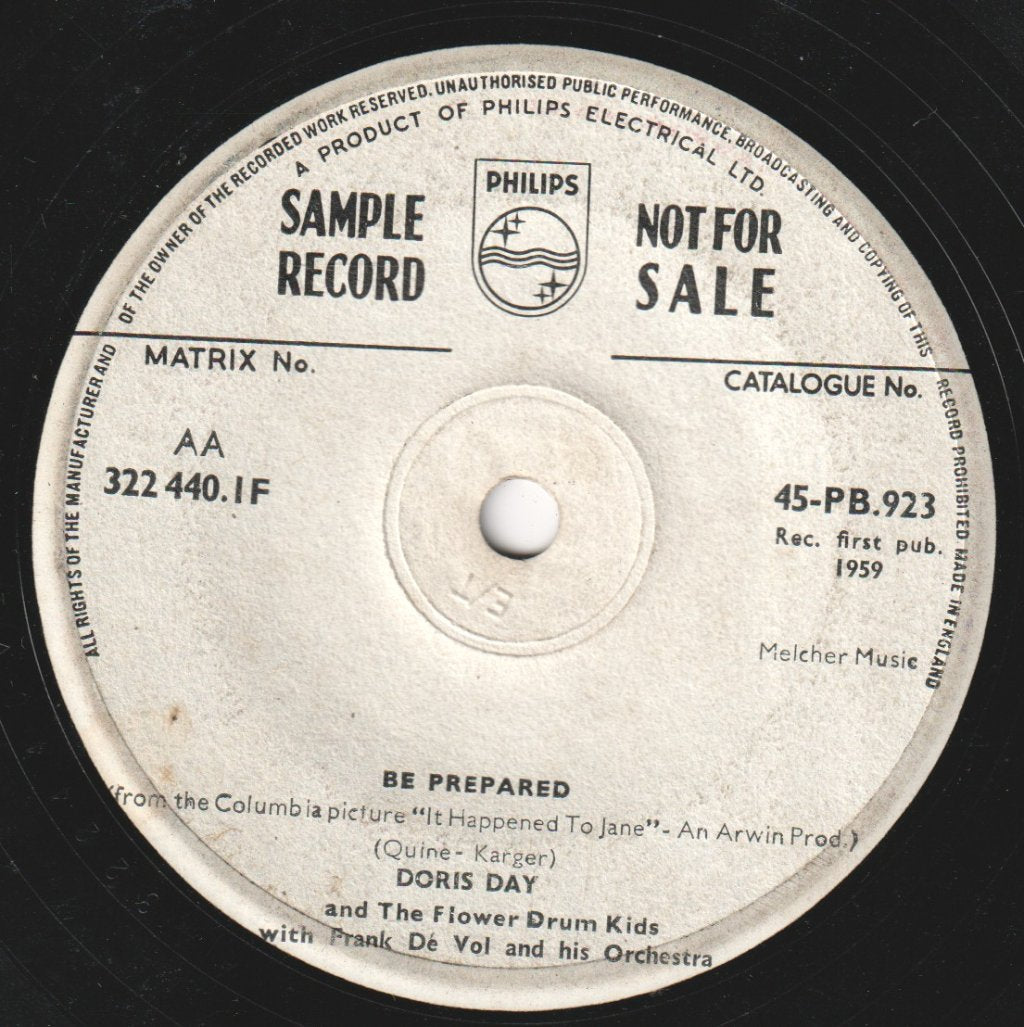 Doris Day - Be Prepared - 7 Inch