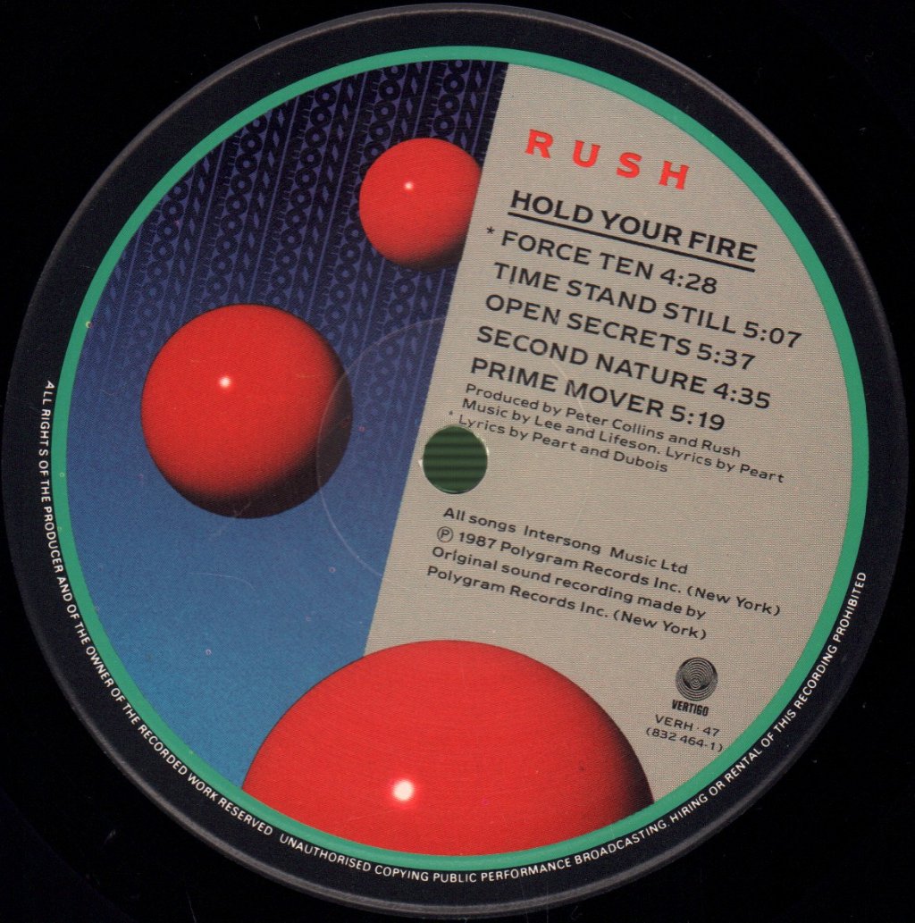 Rush - Hold Your Fire - Lp