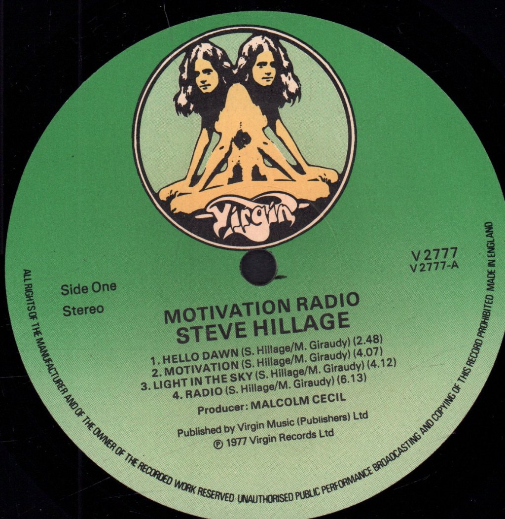 Steve Hillage - Motivation Radio - Lp