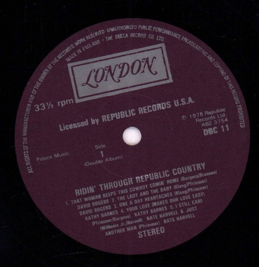 Various Artists - Ridin' Through Republic Country - Double Lp