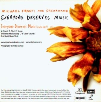 Michael Franti And Spearhead - Everyone Deserves Music - Cd