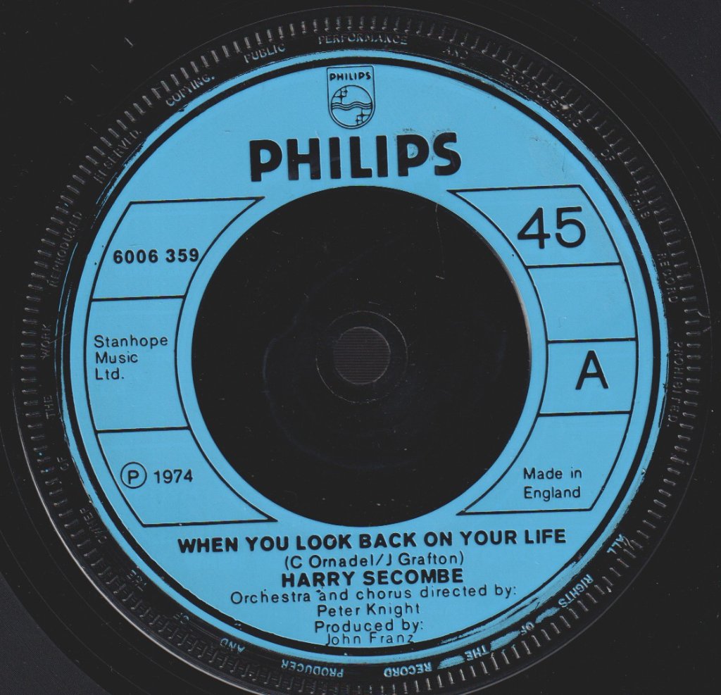 Harry Secombe - When You Look Back On Your Life - 7 Inch