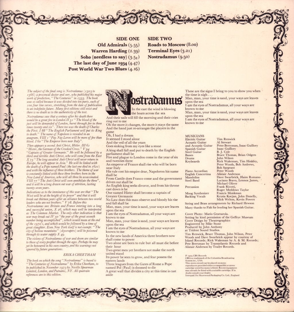 Al Stewart - Past, Present & Future - Lp