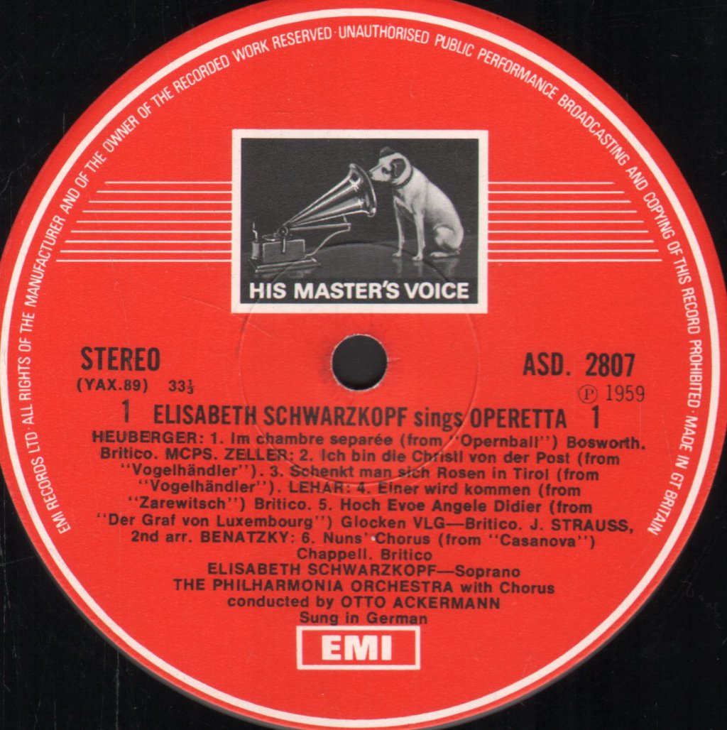 Elisabeth Schwarzkopf - Sings Operetta - Lp