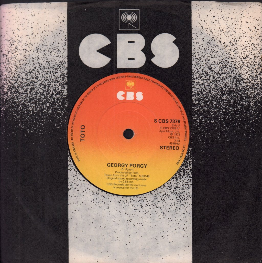 Toto - Georgy Porgy - 7 Inch