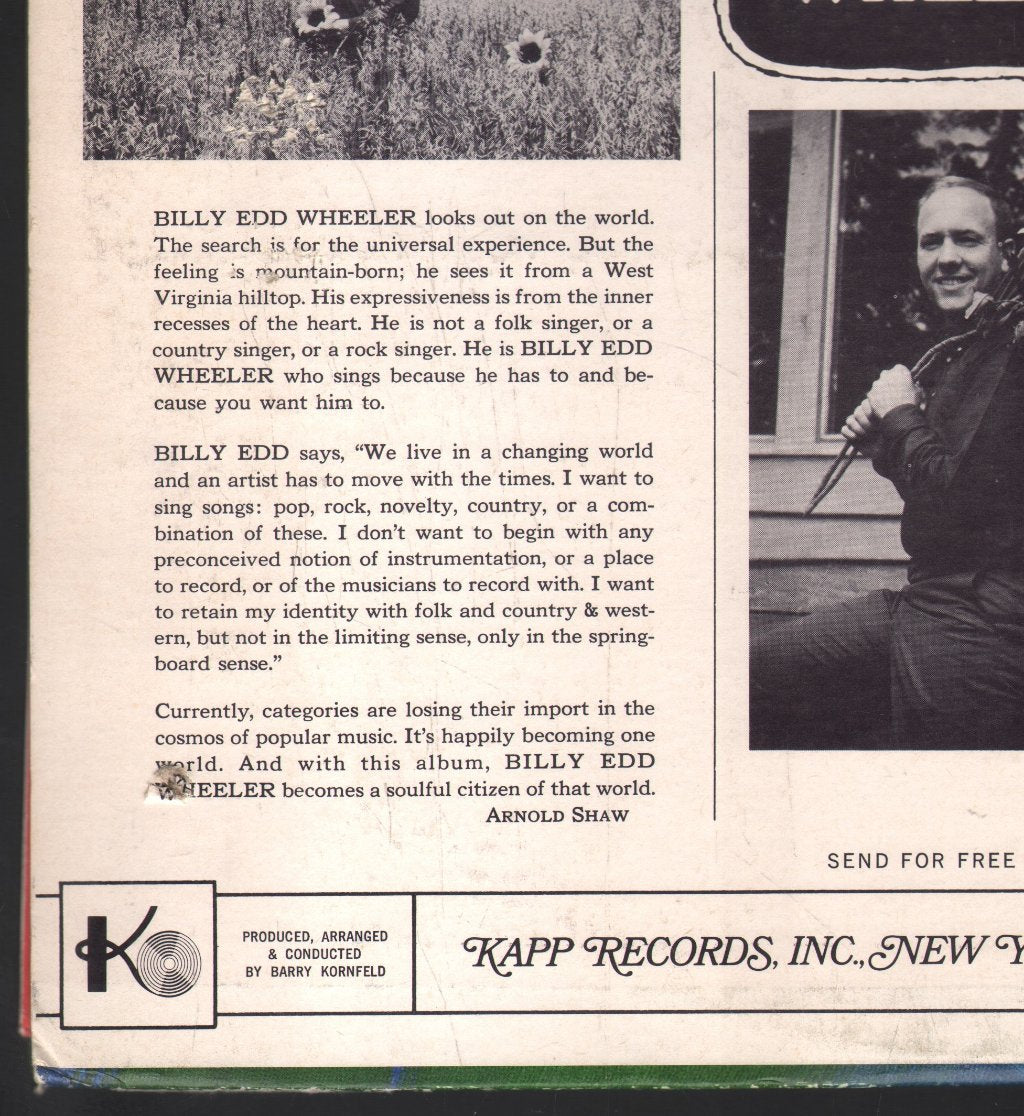 Billy Edd Wheeler - Paper Birds - Lp