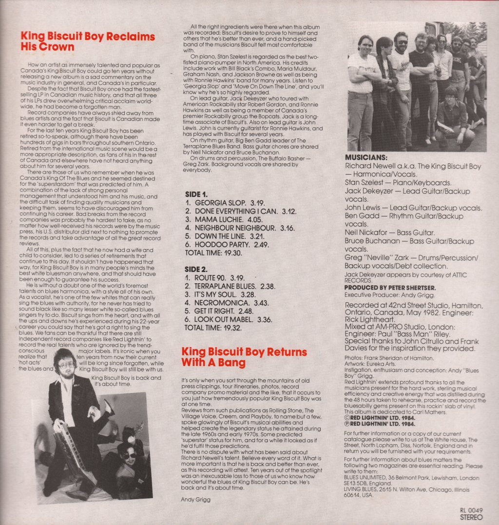 King Biscuit Boy - Mouth Of Steel - Lp