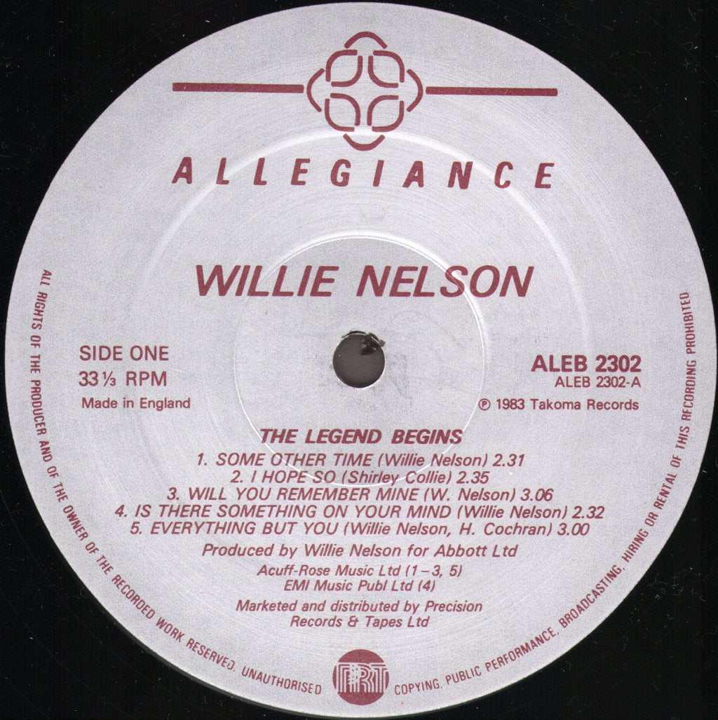 Willie Nelson - Legend Begins - Lp