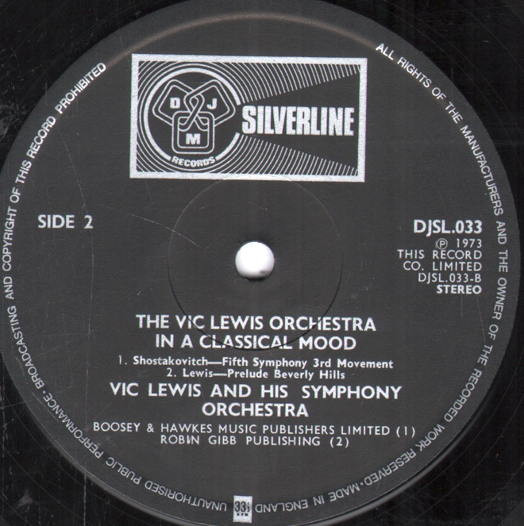 Vic Lewis And His Orchestra - Vic Lewis Orchestra In A Classical Mood - Lp