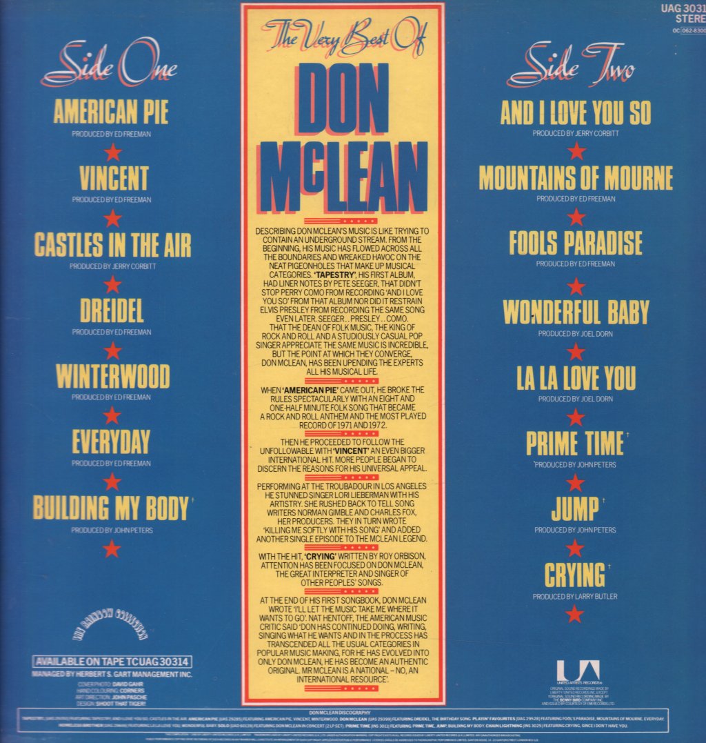 Don McLean - Very Best Of - Lp