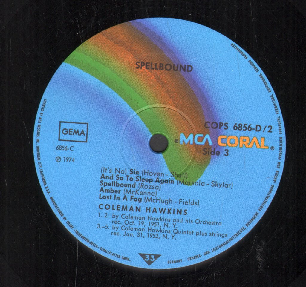 Coleman Hawkins - Spellbound - Double Lp