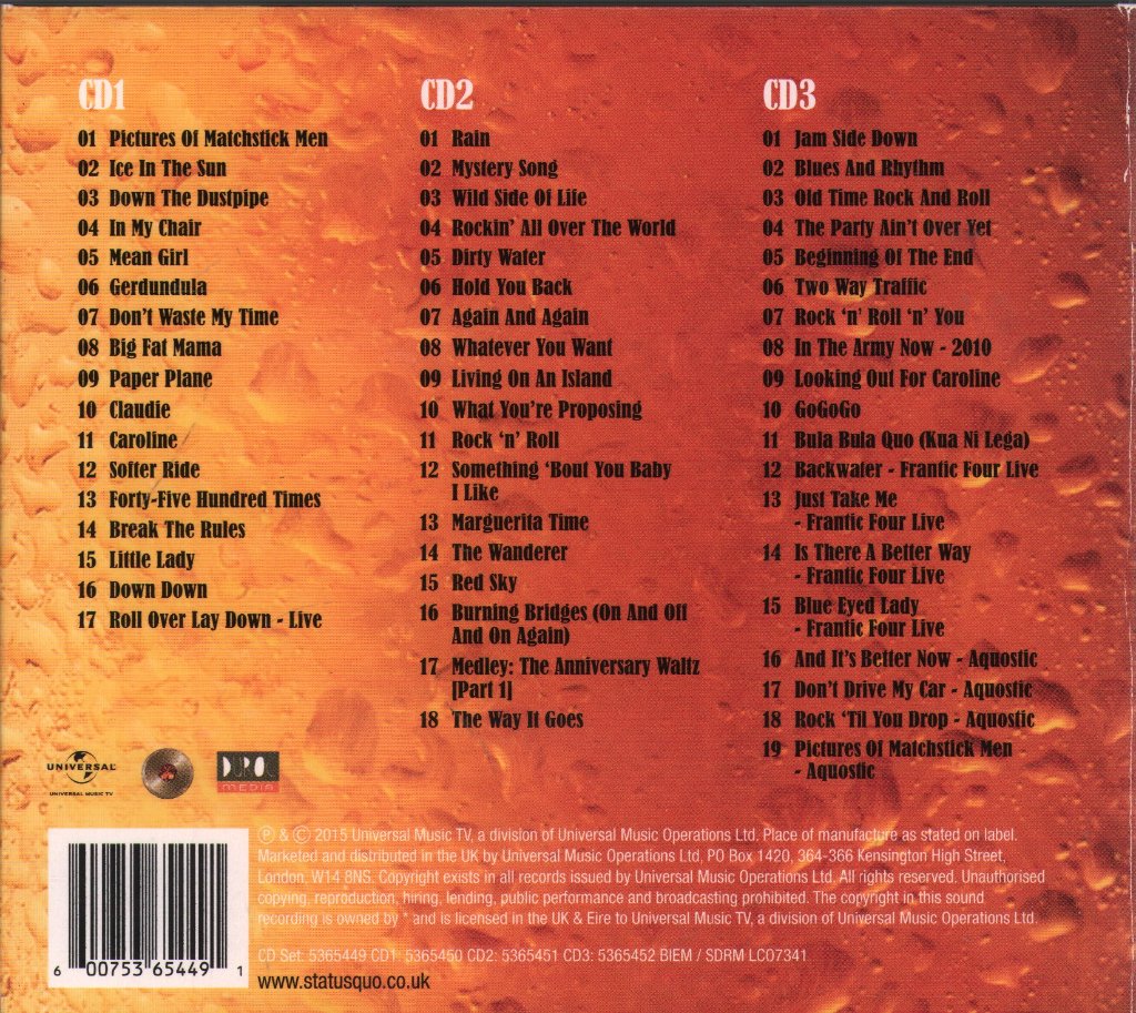 Status Quo - Accept No Substitute! The Definitive Hits - Cd Set
