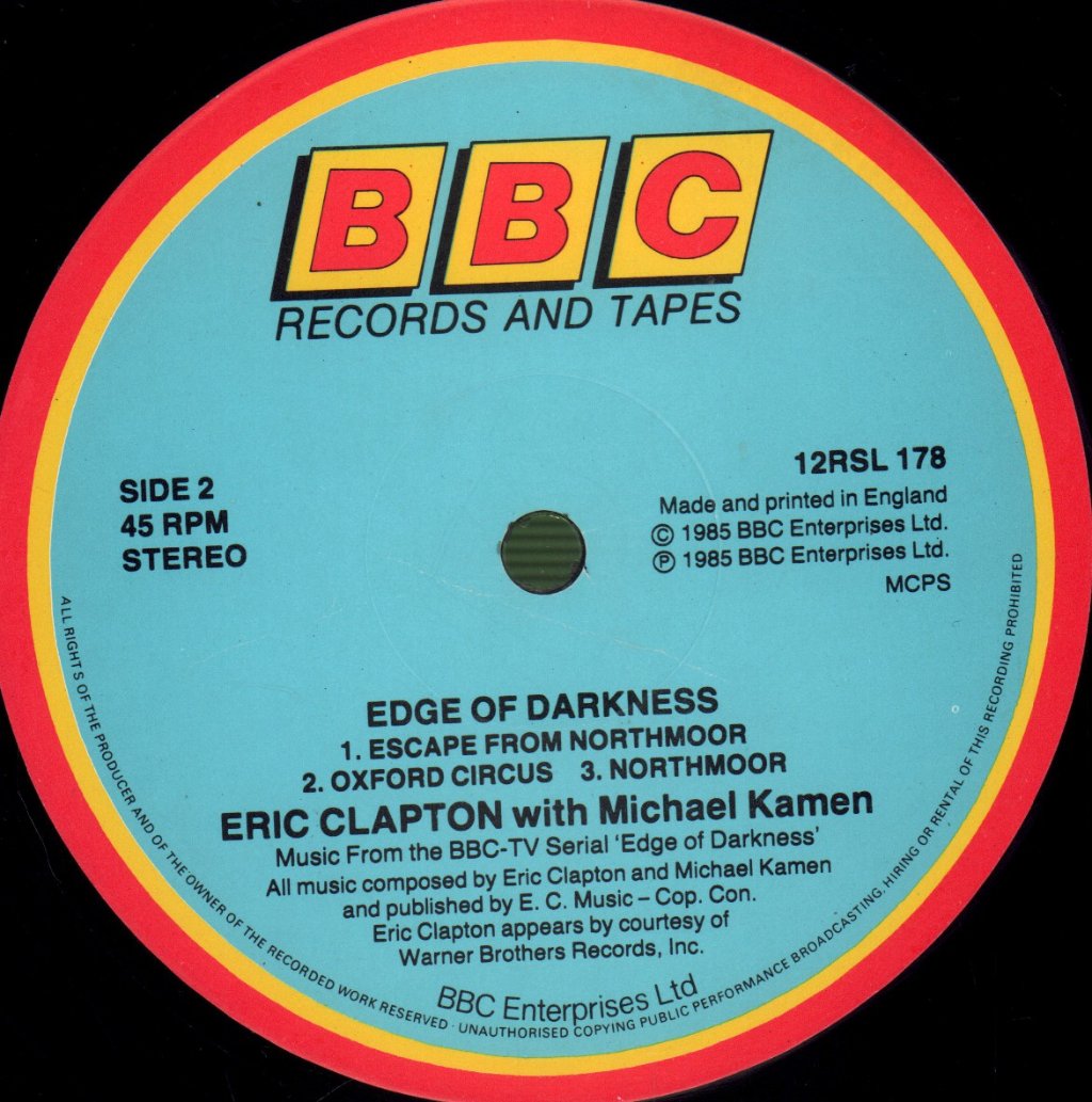 Eric Clapton - Edge Of Darkness - 12 Inch