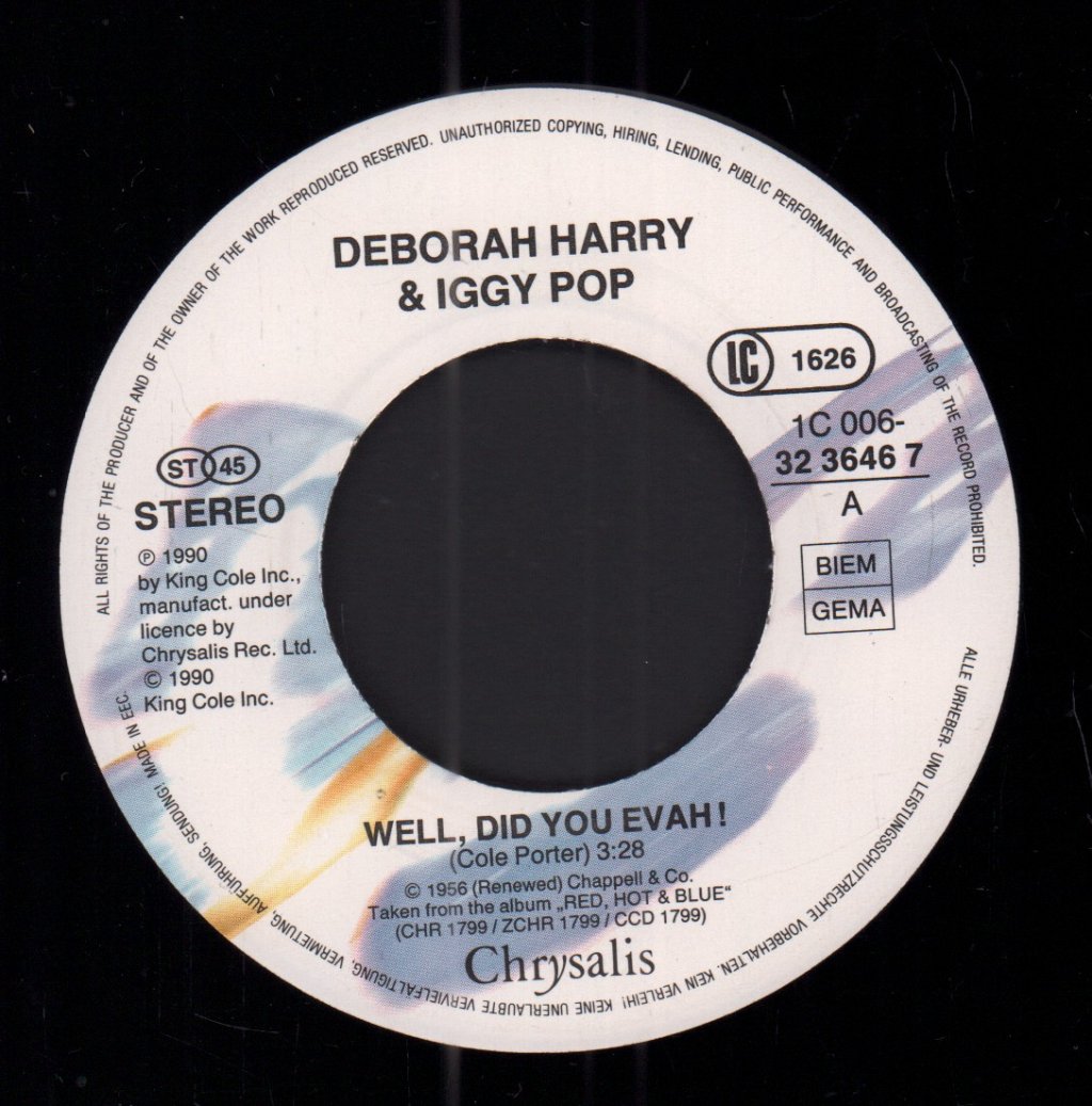 Debbie Harry And Iggy Pop/Thompson Twins - Well Did You Evah/Who Wants To Be A Millionaire - 7 Inch