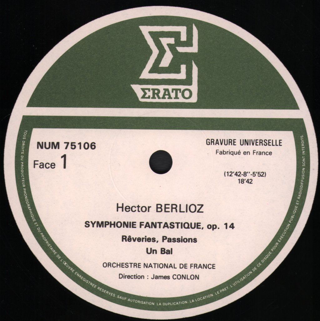 James Conlon / Orchestre National De France - Berlioz - Symphonie Fantastique - Lp