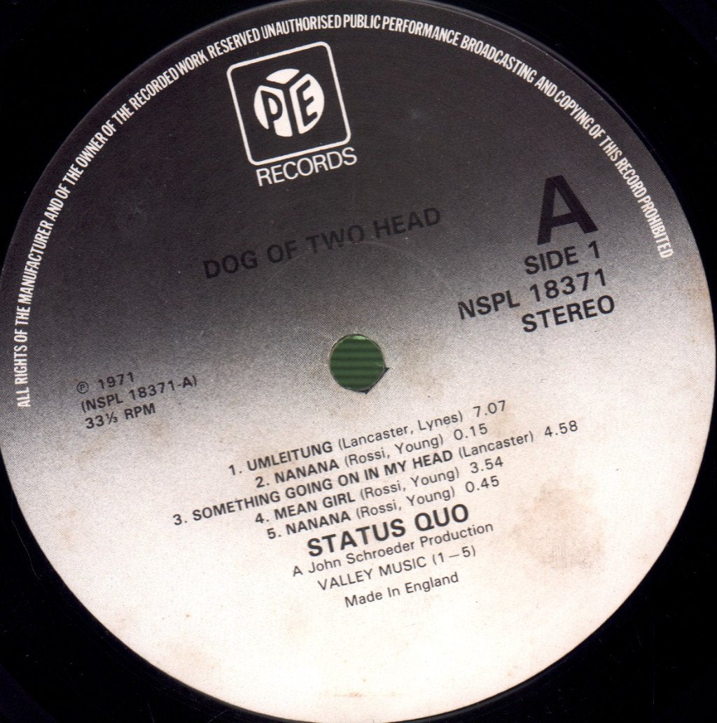 Status Quo - Dog Of Two Head - Lp