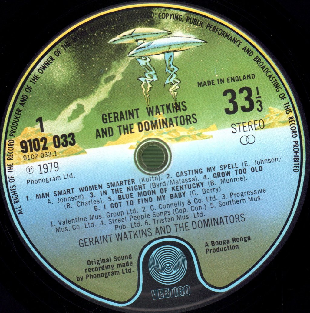 Geraint Watkins And The Dominators - Geraint Watkins And The Dominators - Lp
