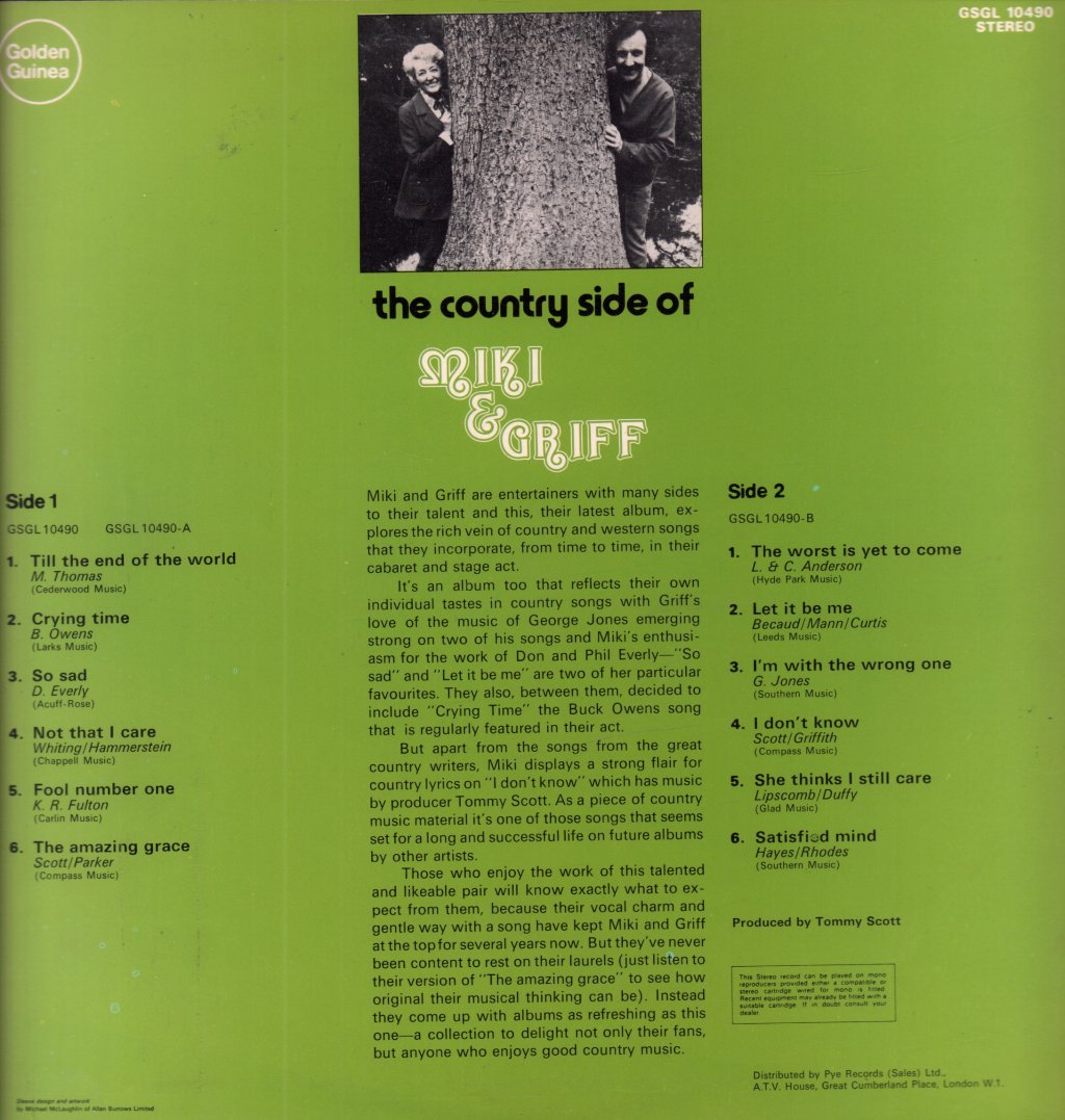 Miki And Griff - Country Side Of - Lp