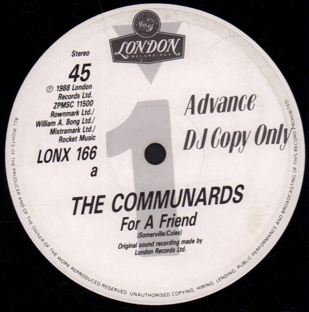 Communards - For A Friend - 12 Inch