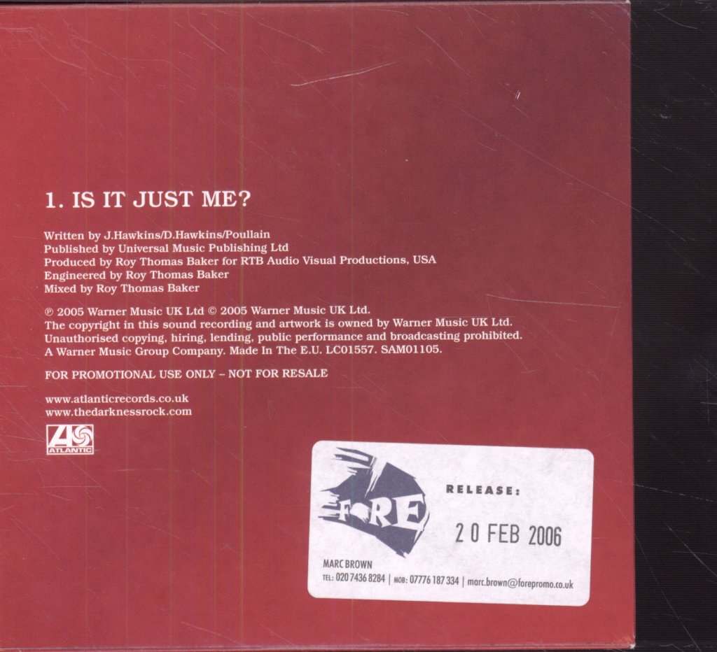 Darkness - Is It Just Me? - Cd