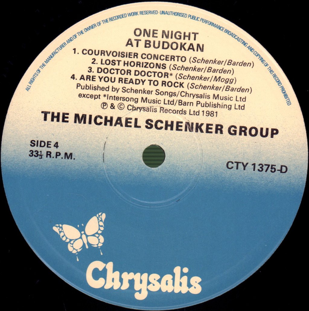 Michael Schenker Group - One Night At Budokan - Double Lp