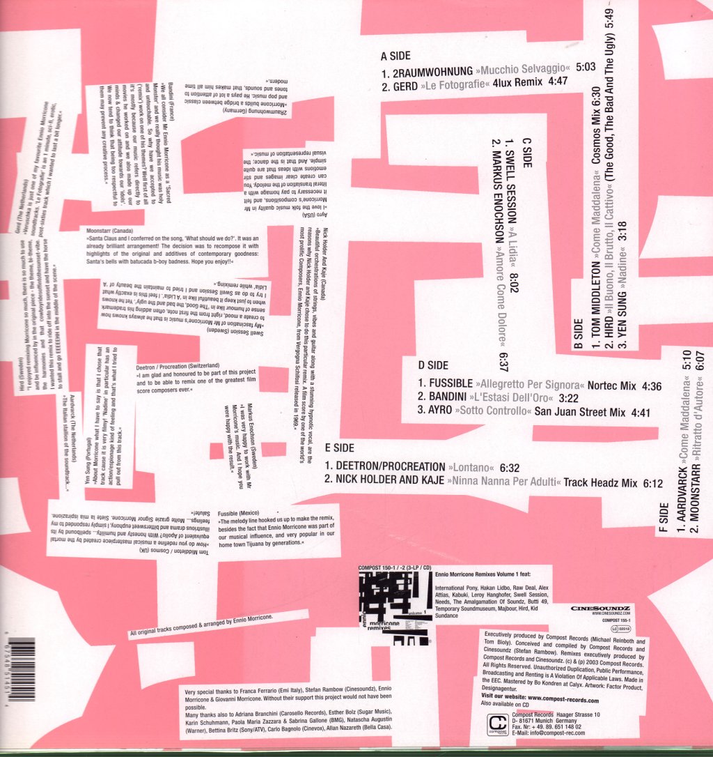 Ennio Morricone - Remixes Volume 2 - Triple Lp