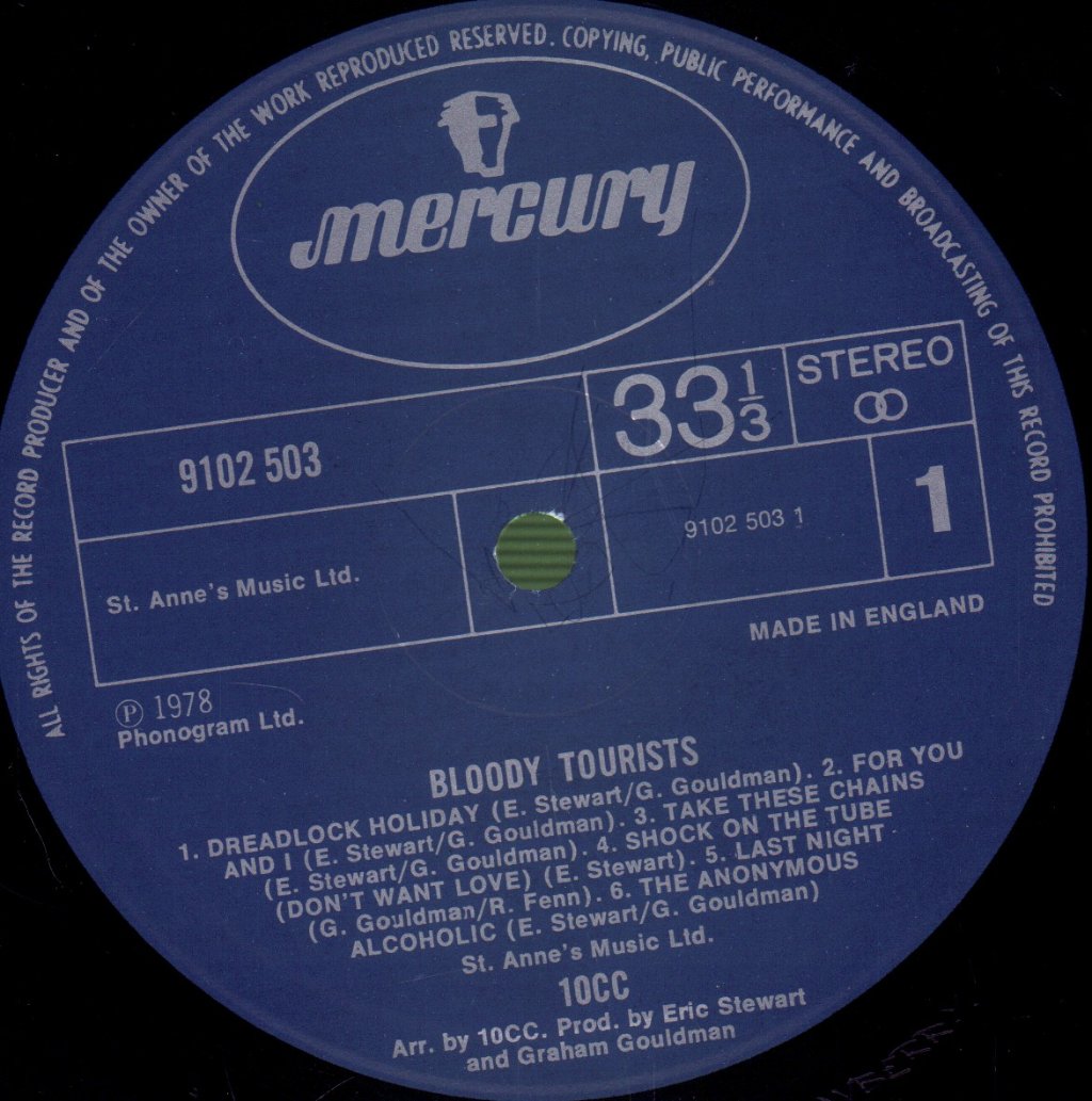 10cc - Bloody Tourists - Lp