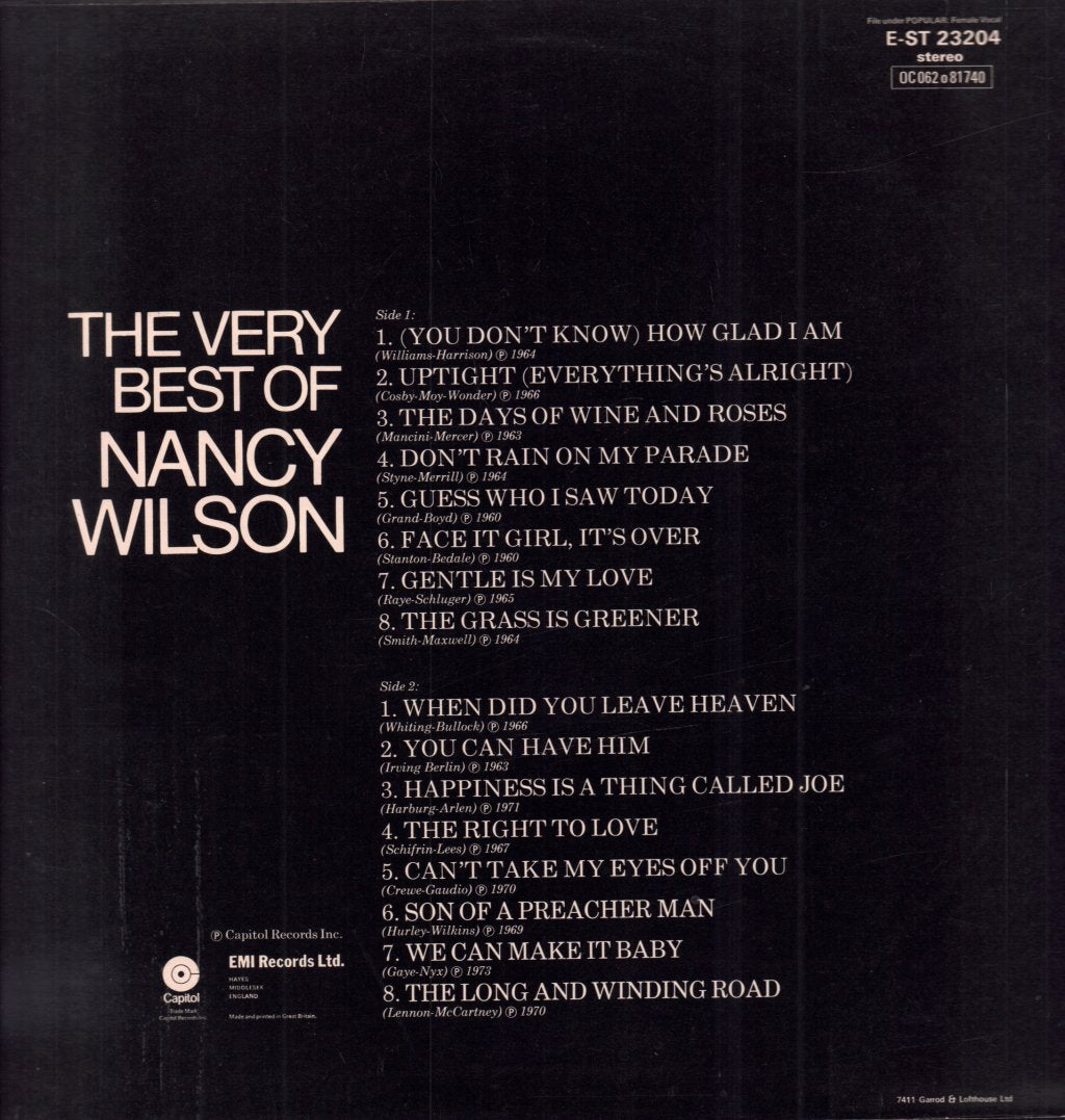 Nancy Wilson - Very Best Of - Lp