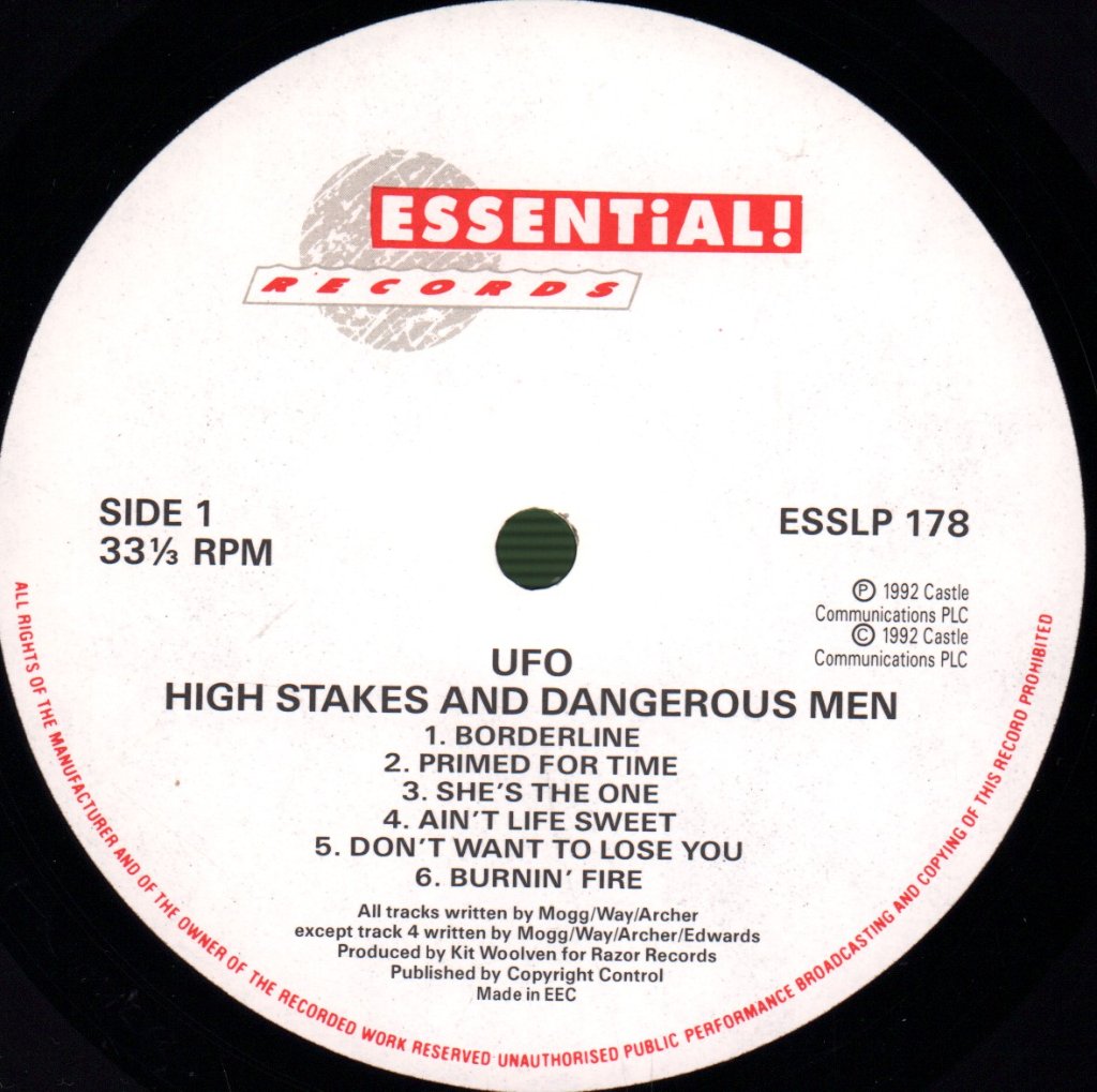UFO - High Stakes & Dangerous Men - Lp