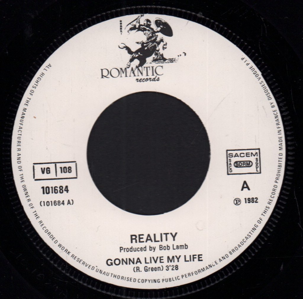 Reality (Reggae) - Gonna Live My Life - 7 Inch