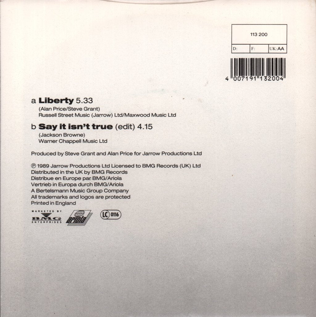 Alan Price - Liberty - 7 Inch