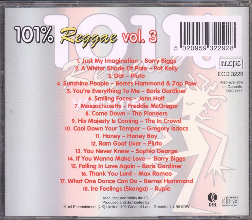 Various Artists - 101% Reggae Vol. 3 - Cd
