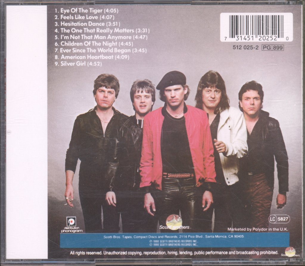 Survivor - Eye Of The Tiger - Cd