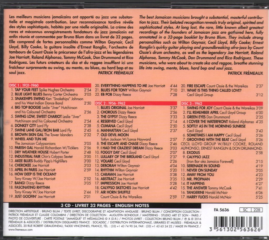 Various Artists - Jamaica Jazz 1931 - 1962 - Triple Cd
