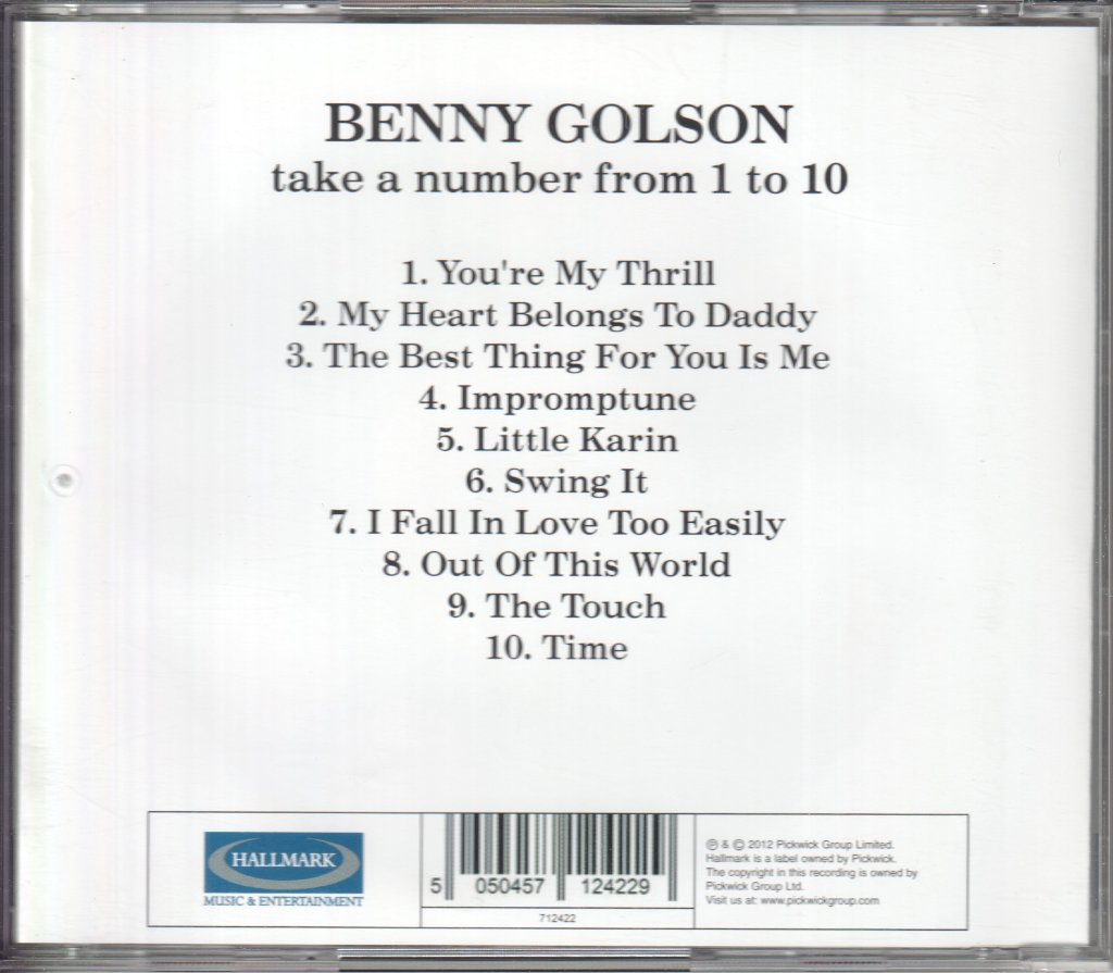 Benny Golson - Take A Number From 1 To 10 - Cd