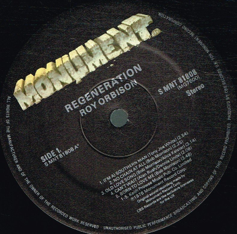 Roy Orbison - Regeneration - Lp