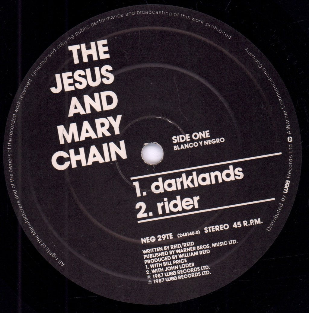 Jesus And Mary Chain - Darklands - 10 Inch