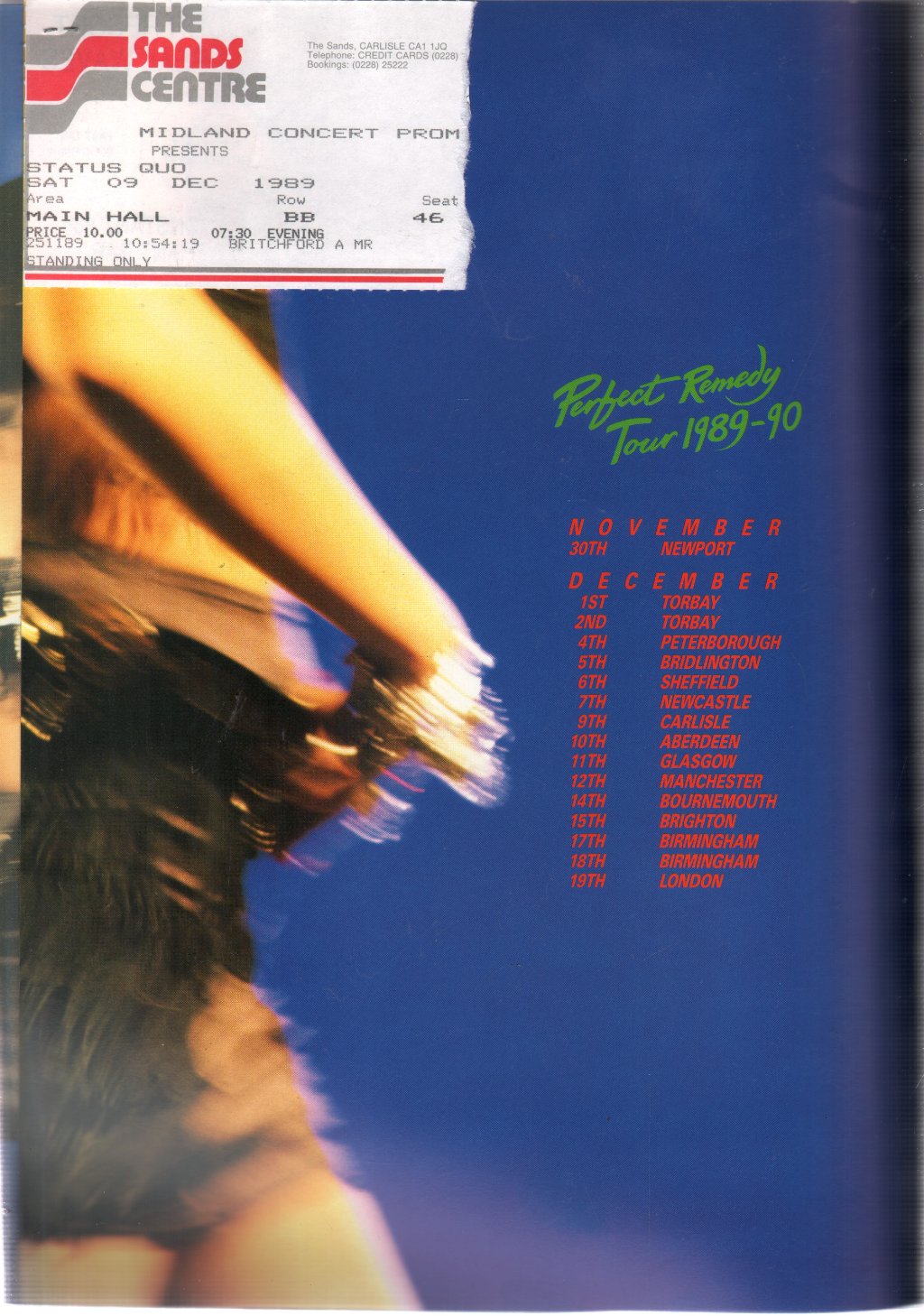 Status Quo - Perfect Remedy Tour 1989-90 - Tour Programme