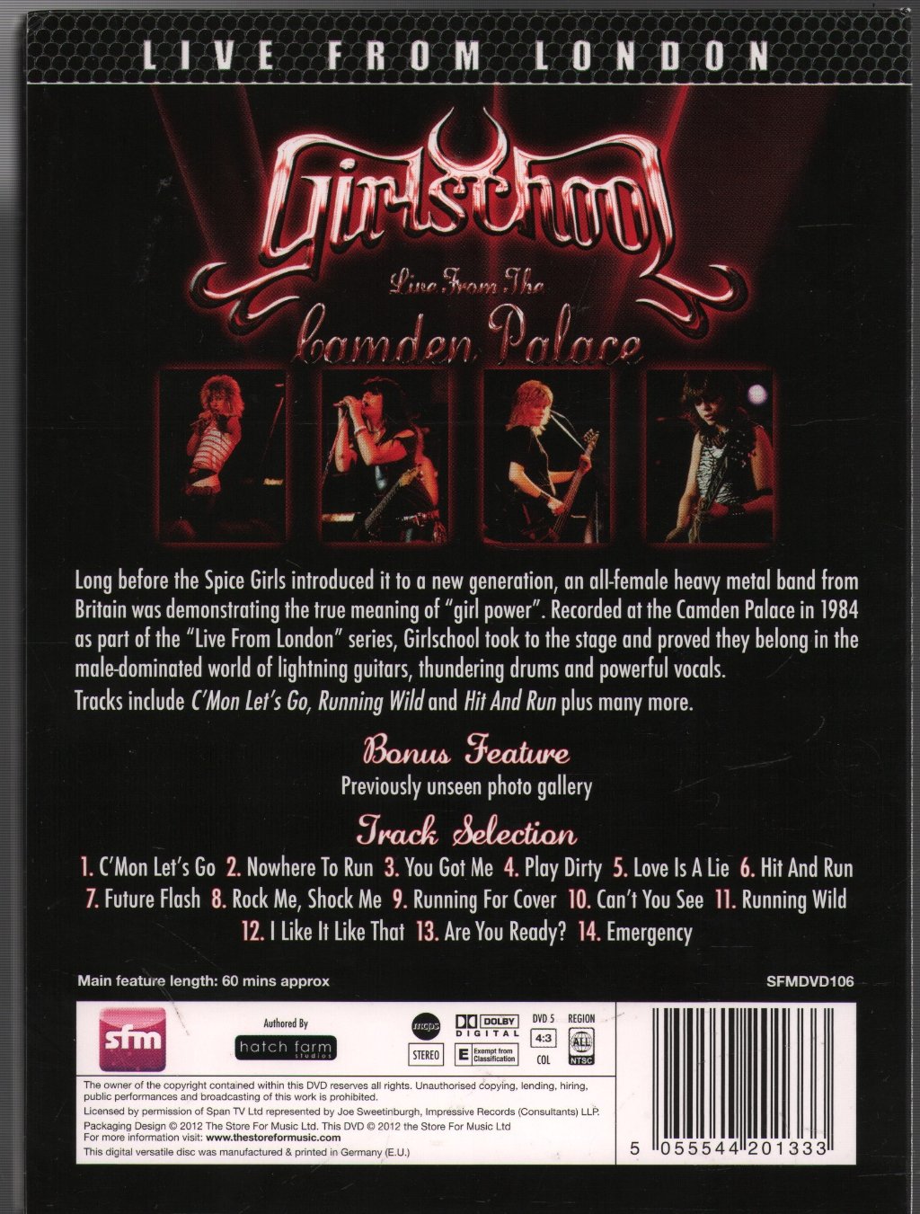 Girlschool - Live From The Camden Palace - Dvd