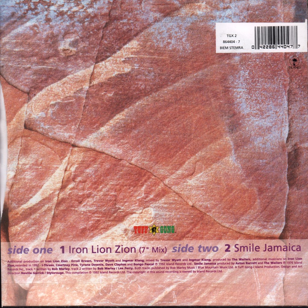 Bob Marley - Iron Lion Zion - 7 Inch