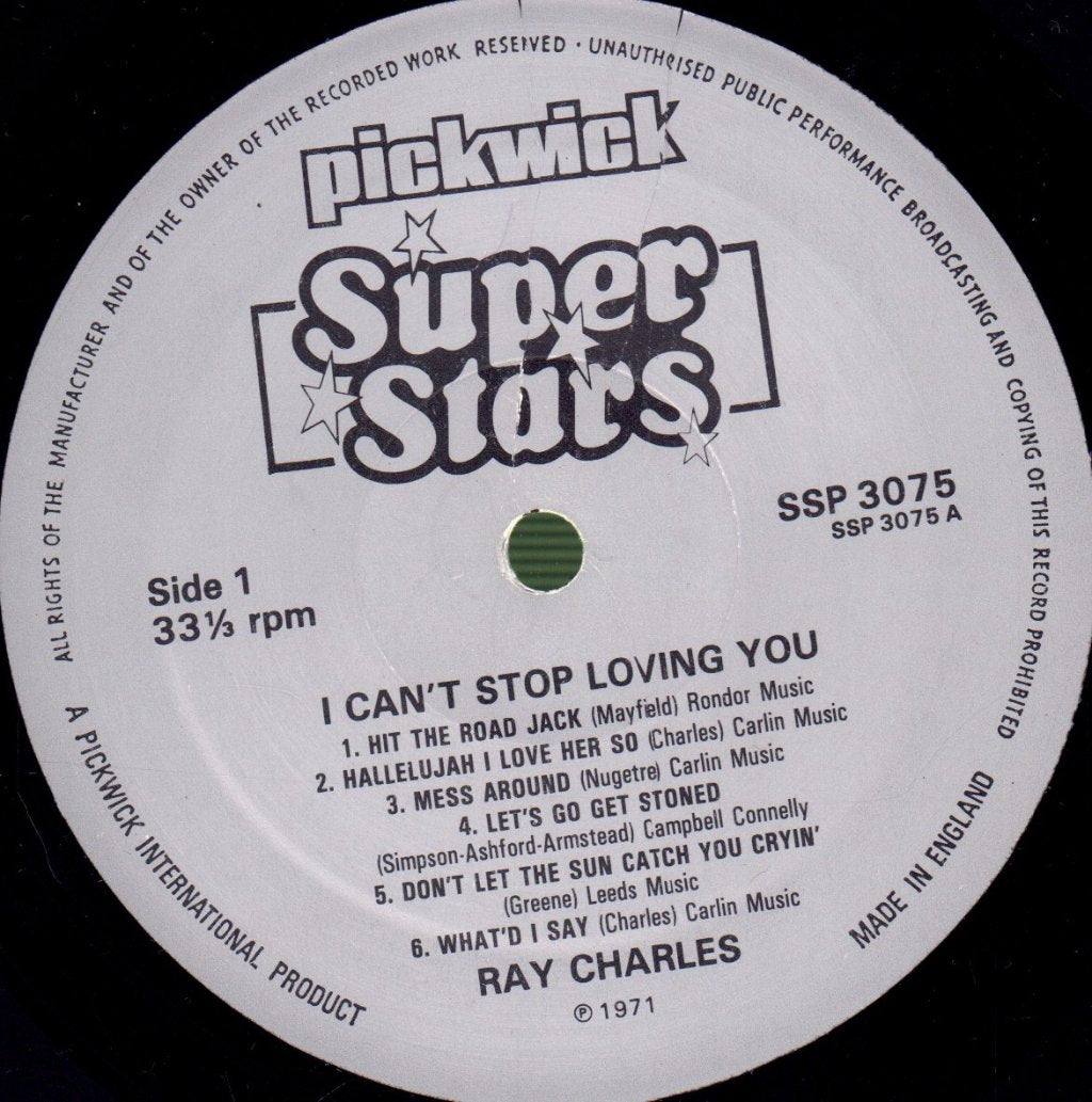 Ray Charles - I Can't Stop Loving You - Lp