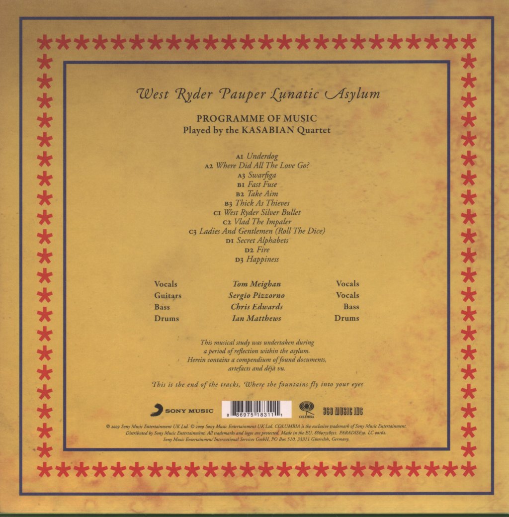 Kasabian - West Ryder Pauper Lunatic Asylum - 10 Inch Set