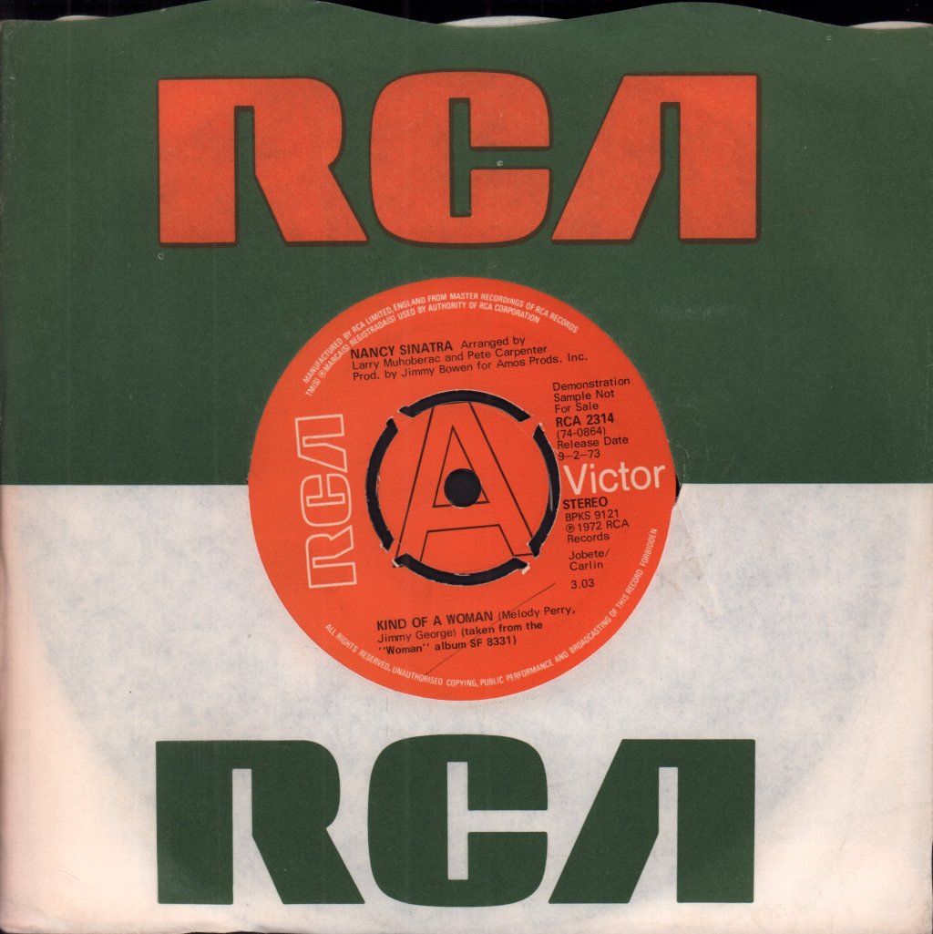 Nancy Sinatra - Kind Of A Woman - 7 Inch