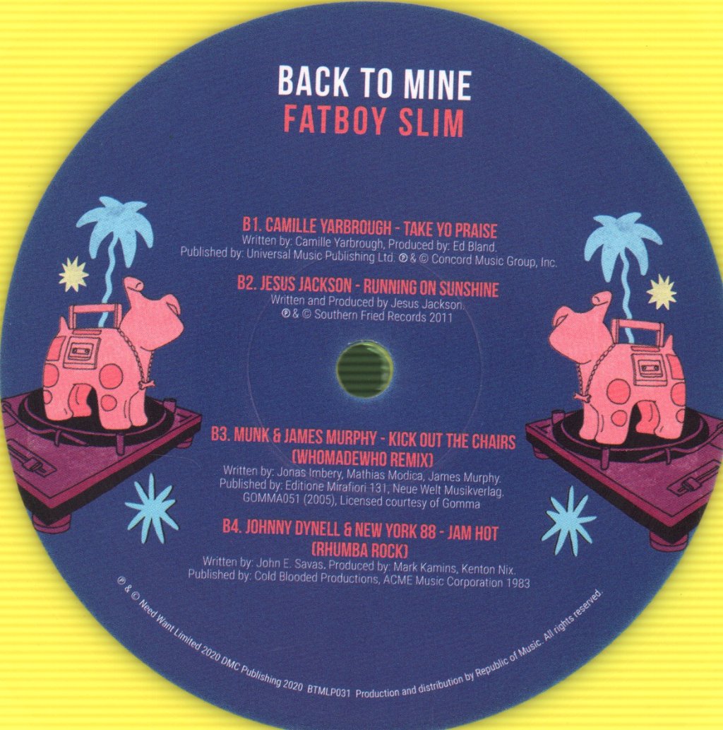 Fatboy Slim - Back To Mine - Double Lp