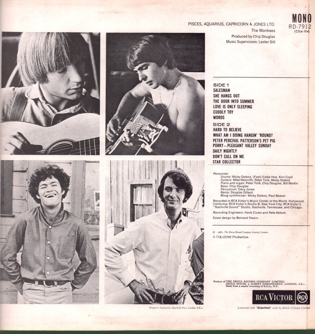 Monkees - Pisces Aquarius Capricorn And Jones Ltd - Lp