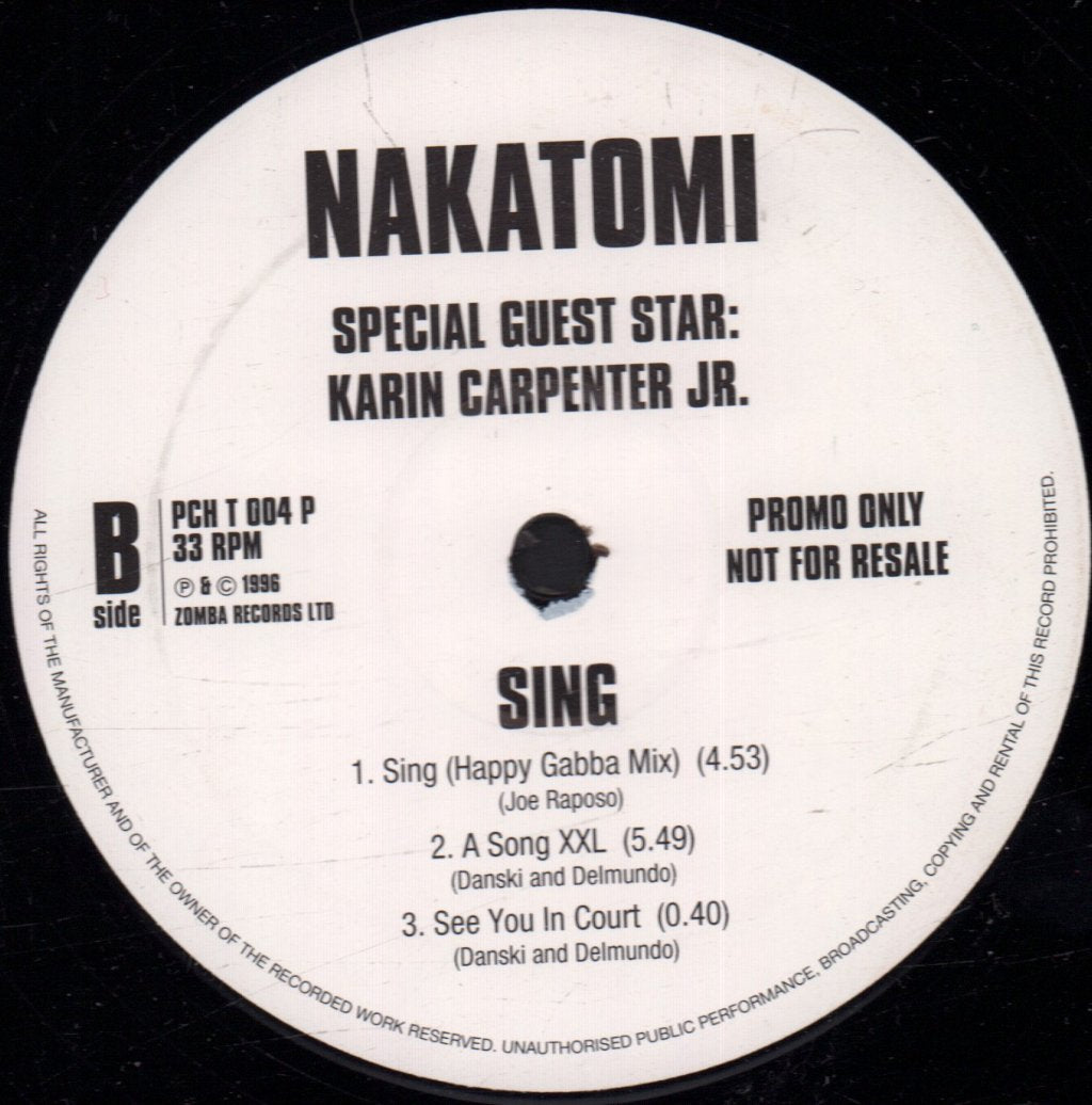 Nakatomi Special Guest Star: Karen Carpenter Jr. - Sing - 12 Inch