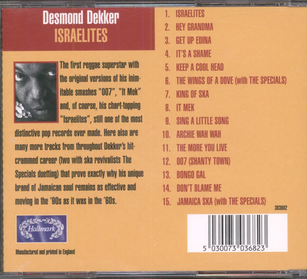 Desmond Dekker - Israelites - The Best Of Desmond Dekker - Cd