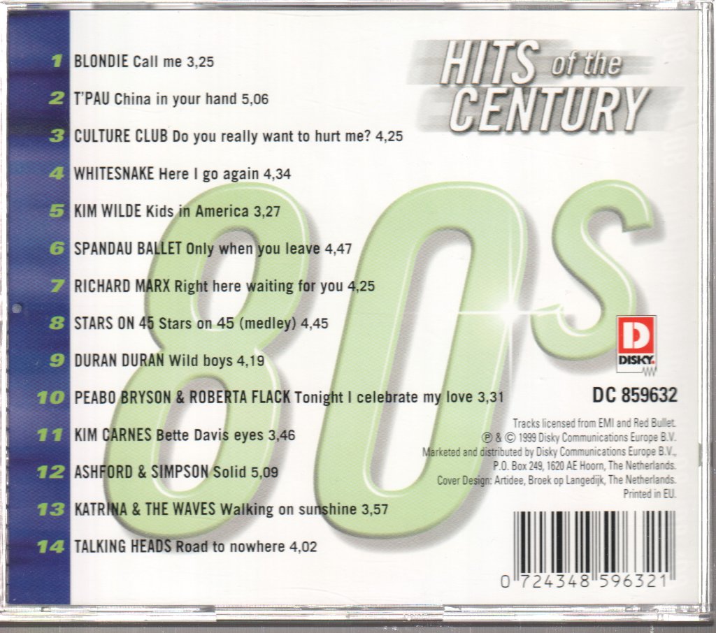 Various Artists - Hits Of The Century 80's - Cd